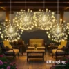 Solar LED Starburst Ball Lights Outdoor Firework Fairy Lights Featuring 8 Modes IP65 Rated Suitable for Yards Christmas Decor