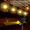 Solar LED Starburst Ball Lights Outdoor Firework Fairy Lights Featuring 8 Modes IP65 Rated Suitable for Yards Christmas Decor