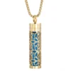 Golden Aromatherapy Necklace Diffuser Pendant Stainless Steel Locket Aroma Perfume Oils Essential Oil Diffuser Pendant Necklace