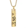 Golden Aromatherapy Necklace Diffuser Pendant Stainless Steel Locket Aroma Perfume Oils Essential Oil Diffuser Pendant Necklace