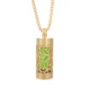 New Aromatherapy Anxiety Necklace Openable Cylinder Essential Oil Diffuser Stainless Steel Pendant Perfume Locket Golden Jewelry