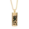New Aromatherapy Anxiety Necklace Openable Cylinder Essential Oil Diffuser Stainless Steel Pendant Perfume Locket Golden Jewelry