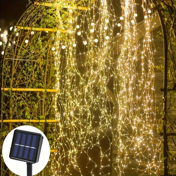 1pc Solar LED Solar Waterfall Light