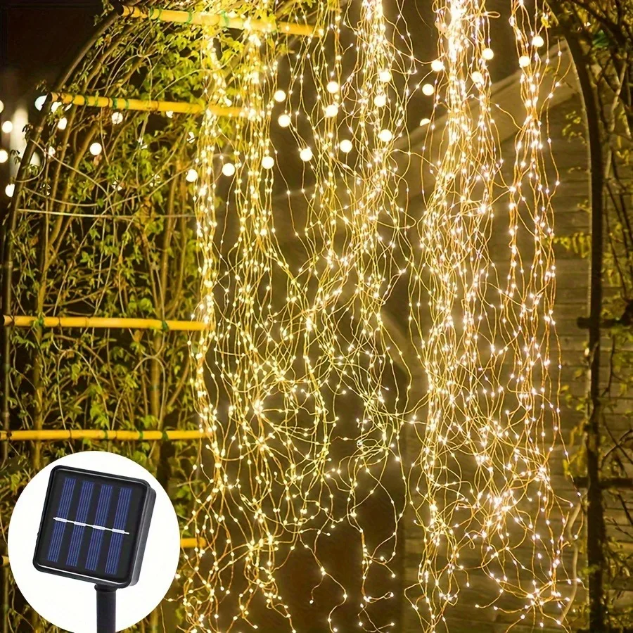 1pc Solar LED Solar Waterfall Light
