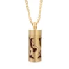 New Aromatherapy Anxiety Necklace Openable Cylinder Essential Oil Diffuser Stainless Steel Pendant Perfume Locket Golden Jewelry