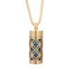New Aromatherapy Anxiety Necklace Openable Cylinder Essential Oil Diffuser Stainless Steel Pendant Perfume Locket Golden Jewelry