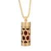 New Aromatherapy Anxiety Necklace Openable Cylinder Essential Oil Diffuser Stainless Steel Pendant Perfume Locket Golden Jewelry