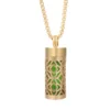 New Aromatherapy Anxiety Necklace Openable Cylinder Essential Oil Diffuser Stainless Steel Pendant Perfume Locket Golden Jewelry