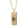 New Aromatherapy Anxiety Necklace Openable Cylinder Essential Oil Diffuser Stainless Steel Pendant Perfume Locket Golden Jewelry