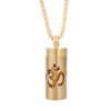 New Aromatherapy Anxiety Necklace Openable Cylinder Essential Oil Diffuser Stainless Steel Pendant Perfume Locket Golden Jewelry