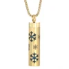 Golden Aromatherapy Necklace Diffuser Pendant Stainless Steel Locket Aroma Perfume Oils Essential Oil Diffuser Pendant Necklace
