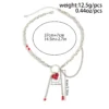 Gothic Red Heart Pendant Necklace for Women Retro Irregular Acrylic Beaded Choker Halloween Accessory Jewelry on the Neck